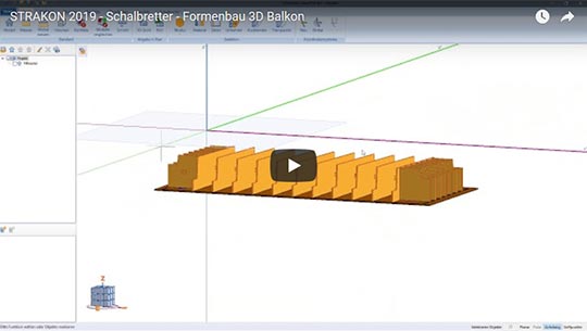 Wideo Projektowanie form szalunkowych balkon 3D (DE)