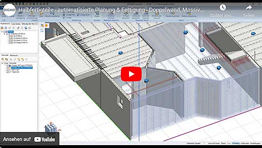 Półfabrykat, sciana masywna, ściana iso, strop elementowany, sciana podwójna - zautomatyzowane planowanie i produkcja (DE)