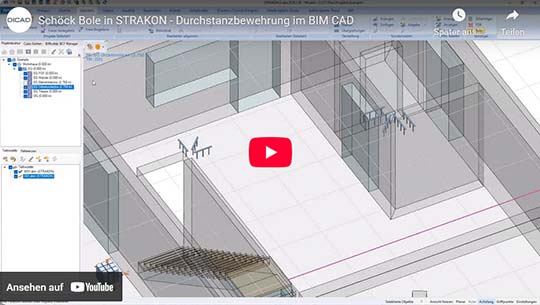 Sch&ouml;ck Bole in STRAKON &ndash; zbrojenie na przebicie w CAD BIM (DE)